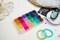 【2 Pack】 More Than 1300PCS Round Glass Beads for Jewelry Making,48 Colors 8mm Crystal Beads for Bracelets Jewelry Making and DIY Crafts, 2 Box Round Beads Suitable for Beginners. (Solid+Printing)
